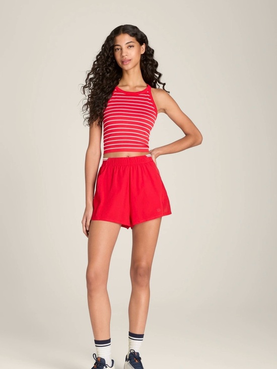 Wilson Pants - Wilson Advantage Shorts Red Lightweight Elastic-Waist Women's Shortsw